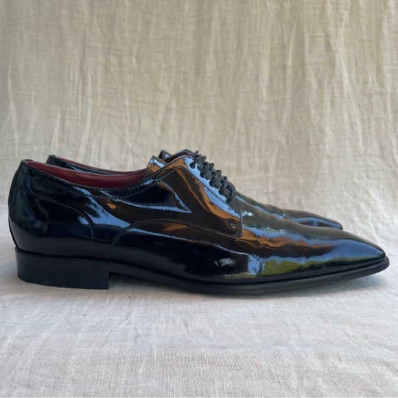 HUGO BOSS RECCO LUX PATENT LEATHER OXFORDS - Picture 3 of 7